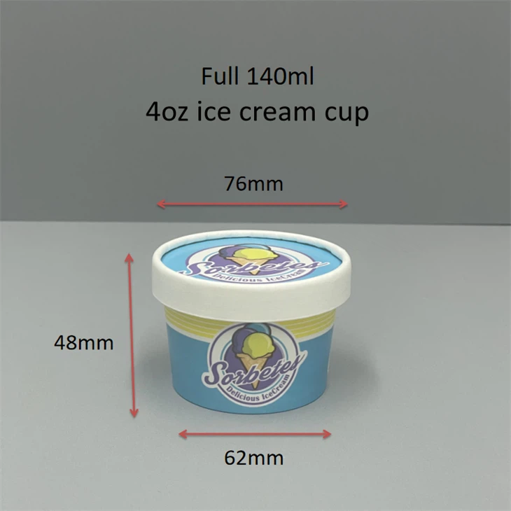 4oz Ice Cream Cups With Lids