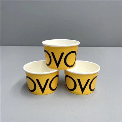 Cốc kem gelato với nắp giấy